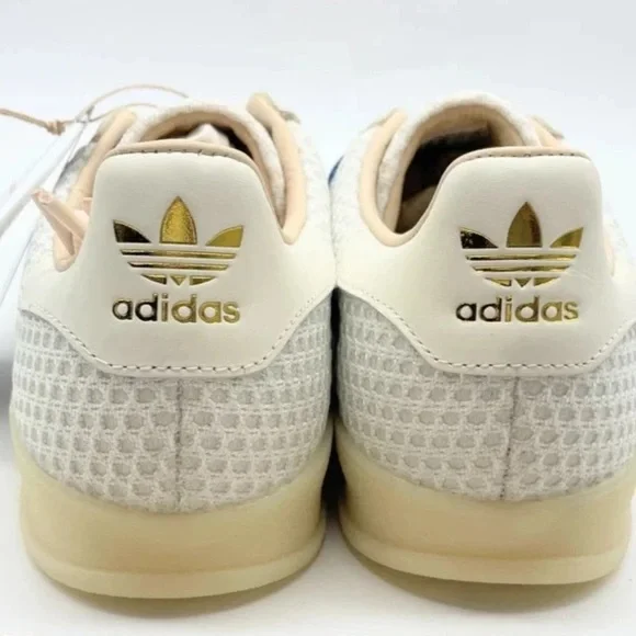 adidas Originals Gazelle Indoor Shoes Off White Focus Blue Sneakers Mens  JH5419